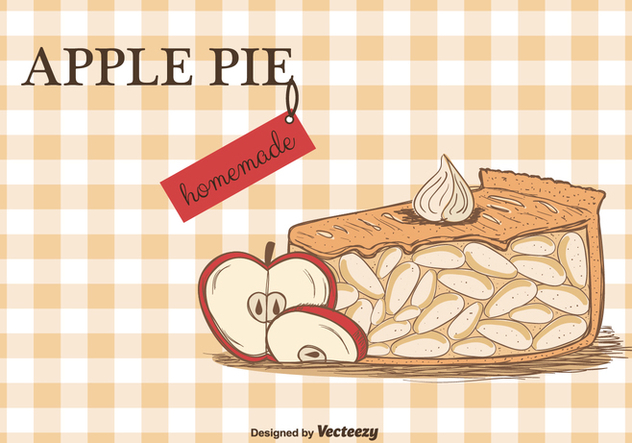 Apple Pie Vector Background - vector #302247 gratis