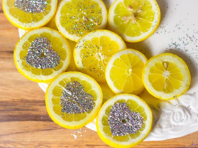lemon decorated with glitter - Kostenloses image #302347