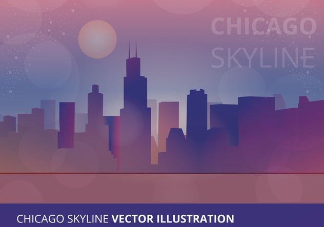 Chicago Skyline Vector Illustration - vector #302607 gratis