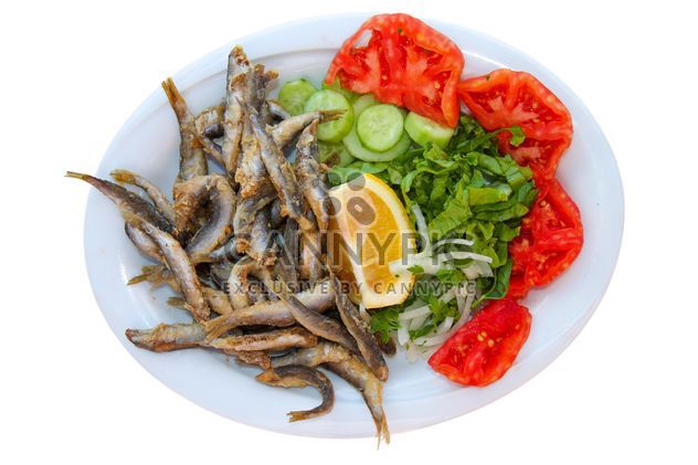 Fried Fish with Salad - Kostenloses image #302887