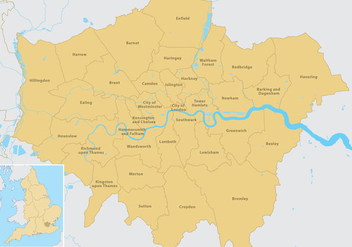 London Map Vector - vector #303407 gratis