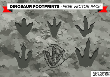 Dinosaur Footprints Free Vector Pack - vector gratuit #303817 