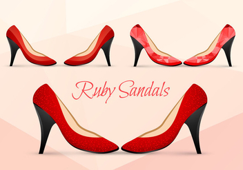 Ruby Shoes Vectors - Kostenloses vector #305147