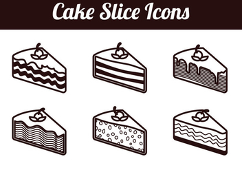 Cake slice isolated vectors - vector #305157 gratis