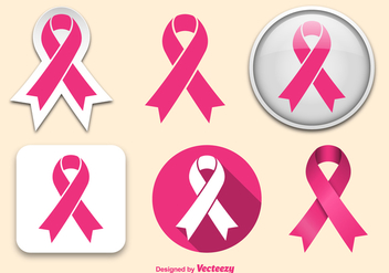 Breast cancer ribbons - vector gratuit #305497 