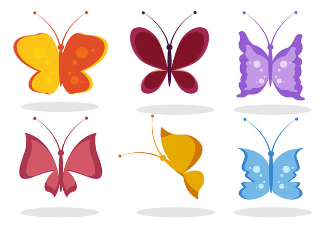 Butterfly Cartoon Vector Free Vector Download 305597 | CannyPic