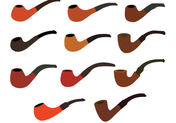 Tobacco Pipe Icons - Free vector #305777