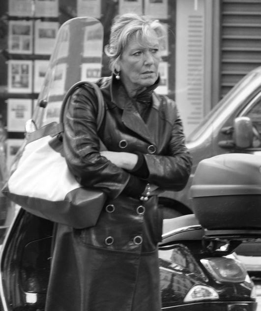 Paris Woman with Leather Jacket - Free image #314527