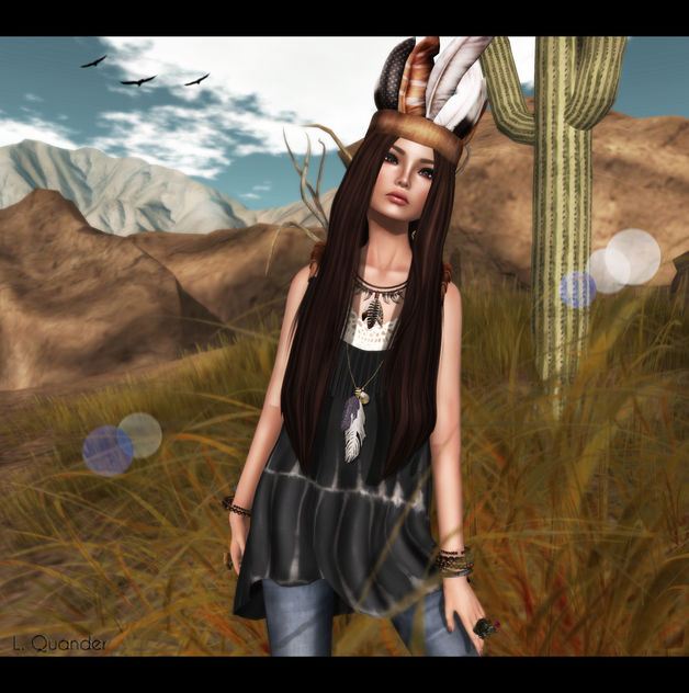 Tee*fy Aurelia Summer High-Low Dress Black Tie Dye & Feather Crown Headband RARE for The Arcade and Leverocci - Diva_Golden Brown - Free image #315607
