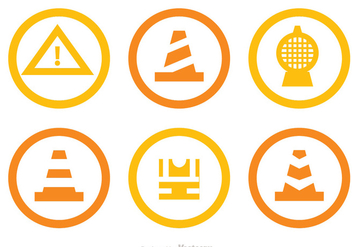 Under Construction Circle Icons - Free vector #317607