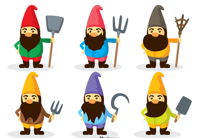 Gnome Characters Vector - vector #317687 gratis