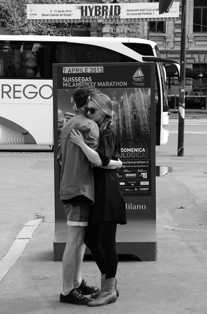 sweet dance of a young couple in the city center - Milano 2013 - Free image #317987