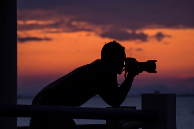 Silhouette of photographer - Kostenloses image #329977