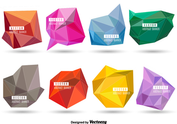 Polygonal banners - Free vector #330157