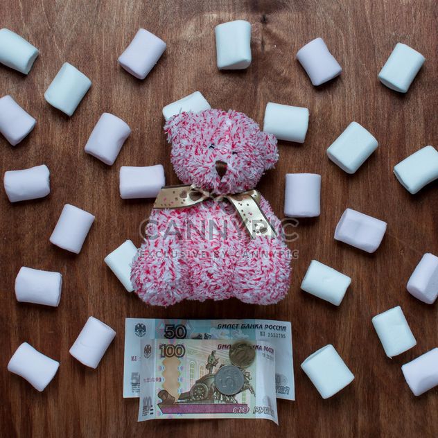 Teddy bear and marshmallows - бесплатный image #330727