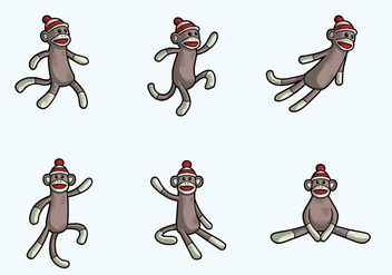 6 Sock Monkeys - vector #331017 gratis