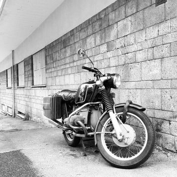 BMW motorcycle, black and white - image gratuit #331217 