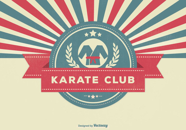Retro Style Karate Club Illustration - Free vector #331227