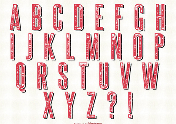 Retro Style Alphabet Set - Kostenloses vector #331467