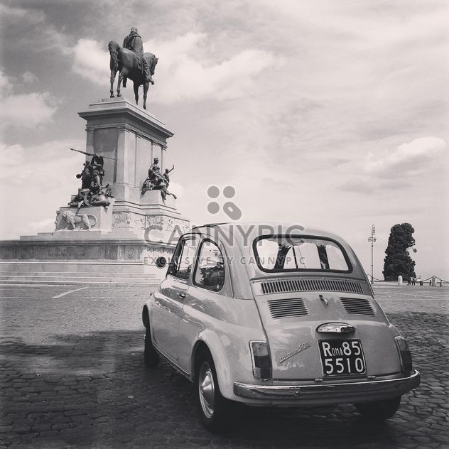 Fiat 500 Old Car Street Rome - image gratuit #331577 