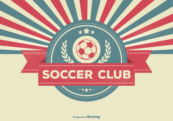 Retro Style Soccer Club Illustration - Kostenloses vector #333047