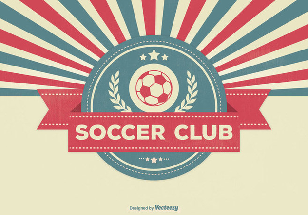 Retro Style Soccer Club Illustration - vector gratuit #333047 