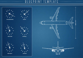 Free Airlplane Blueprint Vector - Free vector #333517