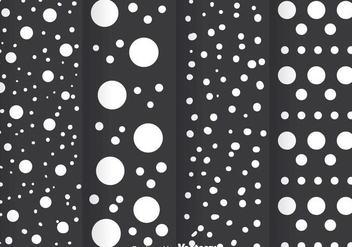 Black And White Polka Dot Pattern - vector gratuit #334107 