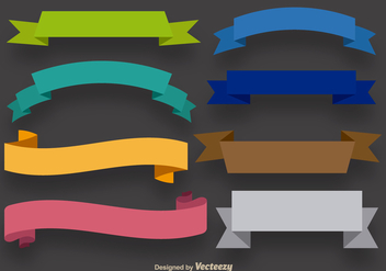 Colorful ribbons set - Kostenloses vector #336497