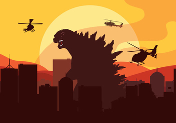 Godzilla Vector - vector gratuit #337647 