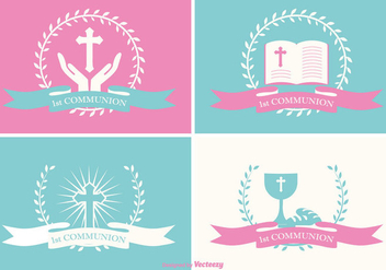 First Communion Label Set - Free vector #338157