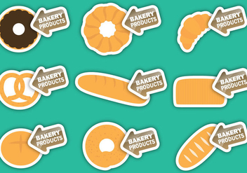 Bakery Products Labels - vector #343087 gratis