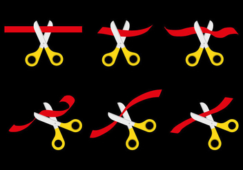 Ribbons Cutting Vector Set - Free vector #343357