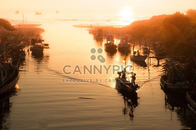 Fishermen back from the sea in Thailand - Free image #343997