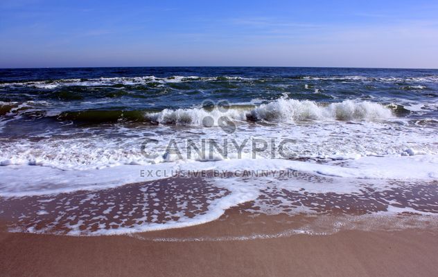Black sea water waves the sand coast - Free image #344047