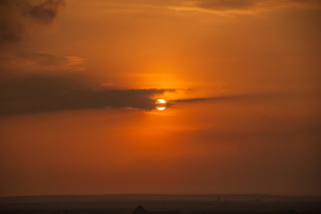 Orange sunset with clouds - бесплатный image #344087