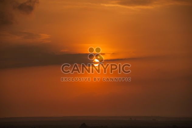 Orange sunset with clouds - Free image #344087