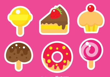 Candy And Cake Cute Icons - vector gratuit #344307 