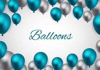 Free Blue Balloons Vector - vector gratuit #344717 