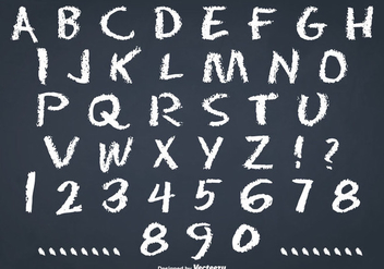 Messy Chalk Style Alphabet Set - бесплатный vector #344827