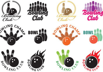 Bowling Logos - vector gratuit #345157 