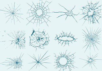 Cracked Glass Marks - Free vector #345267