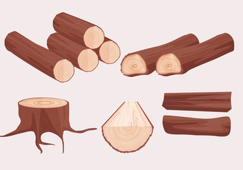 Wood Logs Vectors - vector #345357 gratis
