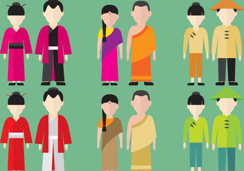 Asian Characters - vector gratuit #345687 
