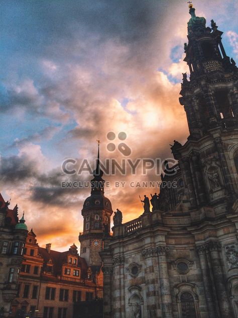 Hofkirche Cathedral in Dresden at dusk, Germany - Kostenloses image #346567