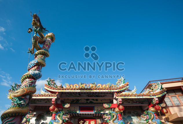 Thai temple under clear blue sky - Free image #347207