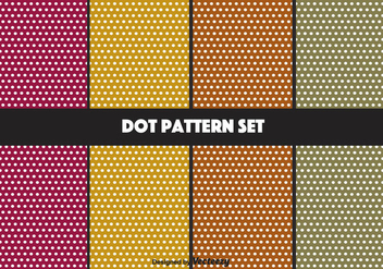 Retro Colored Dot Pattern Set - Kostenloses vector #347407
