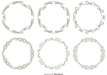 Cute Hand Drawn Style Frame Set - Free vector #347597