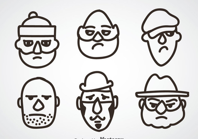 Robber Face Sets - Free vector #348227