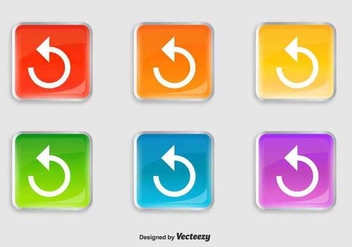 Glossy Replay Icons - Free vector #349097